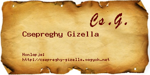 Csepreghy Gizella névjegykártya