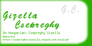 gizella csepreghy business card